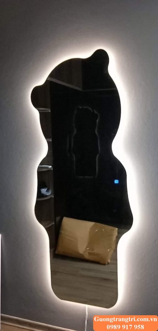 gương soi toàn thân, gương dị hình, gương con gấu, gương bỉ, gương đèn led
