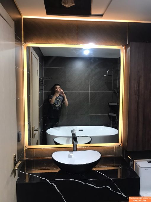 gương đèn led cảm ứng, gương bỉ, gương đèn led nhà tắm