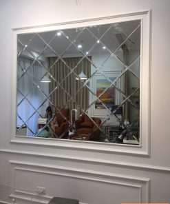 gương trang trí, gương dán tường, gương bỉ trắng