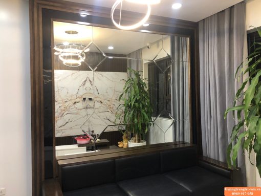 gương dán tường, gương trang trí, gương bỉ, gương phòng khách