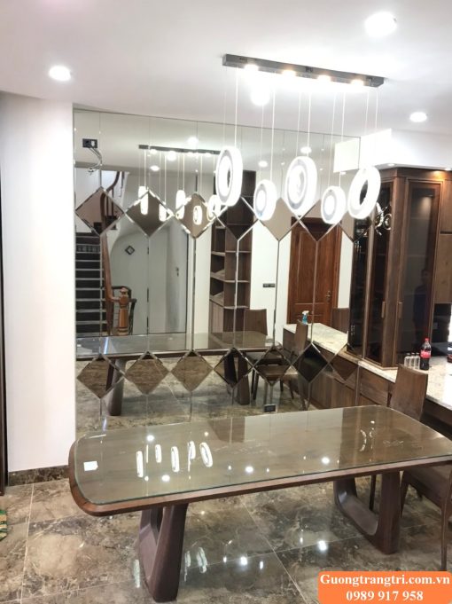 guong dán tường, gương trang trí, gương phòng ăn