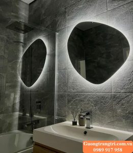 gương led dị hình, gương bỉ, gương nhà tắm đèn led