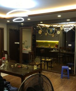 gương trang trí, gương dán tường, gương ghép, gương bỉ màu trà