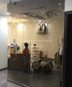 gương trang trí, gương bỉ màu trà