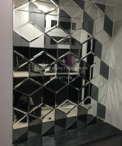 gương bỉ, gương trang trí, gương bỉ màu xám khói