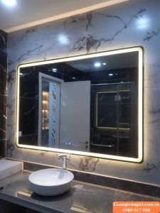 Gương trang trí, gương Bỉ , Gương nhà tắm đèn led, gương led thông minh