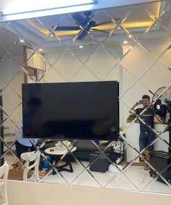 GƯƠNG TRANG TRÍ PHÒNG KHÁCH, GƯƠNG GHÉP PHÒNG KHÁCH, GƯƠNG DÁN TƯỜNG QUẢ TRÁM