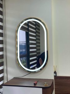 GƯƠNG BÀN TRANG ĐIỂM, GƯƠNG VIỀN INOX VÀNG, GƯƠNG BỈ, GƯƠNG ĐÈN LED