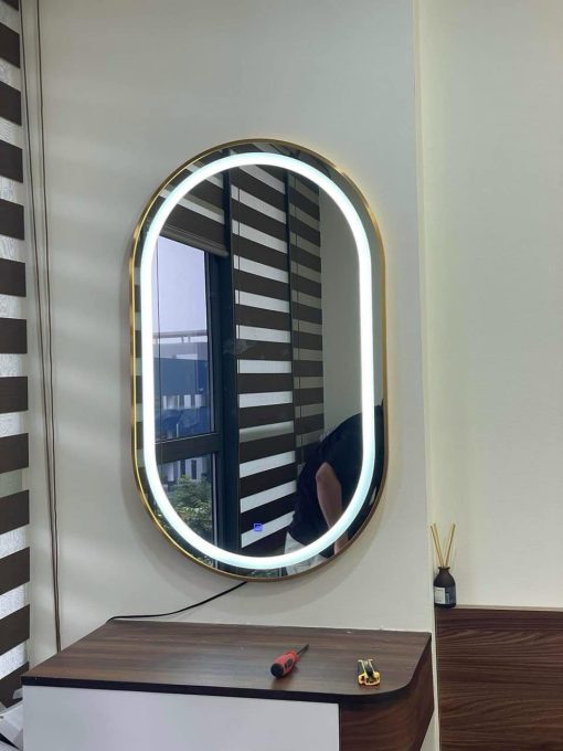 GƯƠNG BÀN TRANG ĐIỂM, GƯƠNG VIỀN INOX VÀNG, GƯƠNG BỈ, GƯƠNG ĐÈN LED