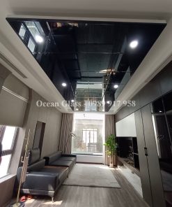 Gương dán trần, gương Bỉ đen dán trần theo thiết kế