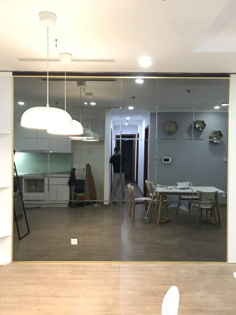 Gương Ghép Vuông Tròn Bàn Ăn, Gương Trang Trí Bàn Ăn