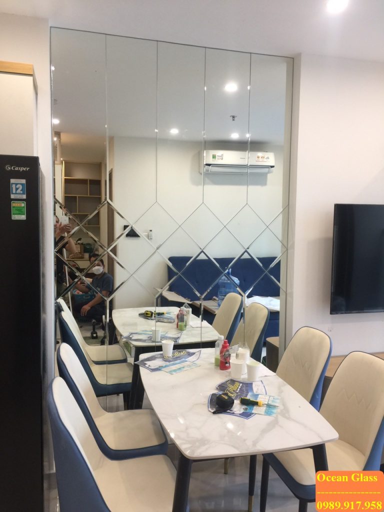 Gương Quả Trám, Gương Ghép Bàn Ăn Mẫu Quả Trám