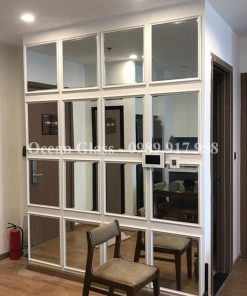 gương ghép dán tường, gương trang trí, gương bỉ, gương trang trí phòng khách