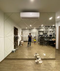 gương trang trí, gương ghép tường, gương ghép dán tường, gương bỉ